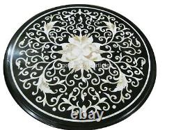 13x13 Black Marble Inlaid Side Mother of Pearl Coffee Table Top Christmas