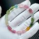 5.65.69mm Natural Colorful Tourmaline Crystal Women Carved Beads Bracelet Aaaa