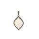 925 Sterling Carved Mother Of Pearl Silver Diamond Pendant Mop Charm