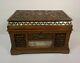Antique Anglo Indian Carved 12 Wooden Box, Mother-of-pearl Inlay, C. 1900