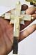 Antique Carved Mother Pearl Crucifix Holy Land Stations Of The Cross Reliquary