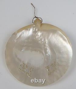 Antique Dome of the Rock Carved Mother of Pearl Shell Plaque Jerusalem Islamic
