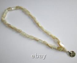 Antique Ottoman Hand Made 33 Prayer Carved Mother Of Pearl Beads Rosary Tasbih