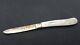 Antique Sterling Silver Carved Mother Of Pearl Folding Fruit Knife England