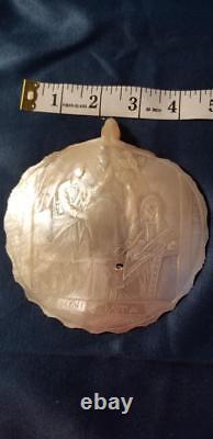 Antique mother of pearl carved shell RELIGIOUS