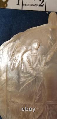 Antique mother of pearl carved shell RELIGIOUS