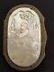 Beautiful Antique Hand Carved Mother Of Pearl & Brass Coin Purse