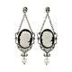 Carved Mother Of Pearl Princess Face Cut Sterling Silver Drop Earrings Jewelry