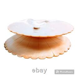 Early 1900's Victorian Mother Of Pearl's Art Nouveau Carved Seashell Dish