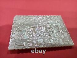Exceptional Quality Chinese Hand-Carved Mother of Pearl Gambling Chip
