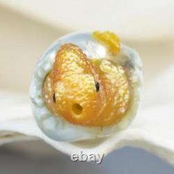 GIANT South Sea Pearl Baroque Mother-of-Pearl Dinosaur Carving undrilled 4.68 g