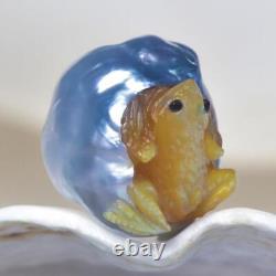 GIANT South Sea Pearl Baroque Mother-of-Pearl Frog Carving undrilled 3.05 g