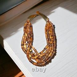 Gerda Lynggaard Beautiful Carved Horn Haute Couture 5 Strand Statement Necklace
