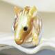 Huge South Sea Pearl Baroque Golden Mother-of-pearl Horse Carving Undrilled 2.9g