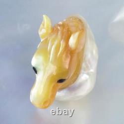 HUGE South Sea Pearl Baroque Mother-of-Pearl Horse Carving undrilled 2.91 g