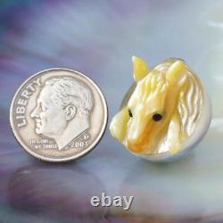 HUGE South Sea Pearl Baroque Mother-of-Pearl Horse Carving undrilled 5.44 g
