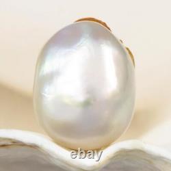 HUGE South Sea Pearl Baroque & Mother-of-Pearl Octopus Carving undrilled 5.58 g