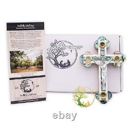 Mother of Pearl Crucifix for wall Holy Crucifix Hand carved from Olive wood
