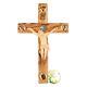 Mother Of Pearl Wall Crucifix. Carved Wooden Jesus With Mother Of Pearl