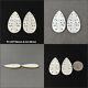 Natural Untreated Mother Of Pearl Gemstone Carving Hand Carved Pear Shapes Pairs