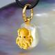 Octopus Pendant South Sea Pearl Carved Mother-of-pearl & Vermeil Sterling 5.91 G