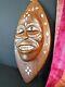 Old Papua New Guinea Bougainville Island Mother Of Pearl Inlaid Wood Carving