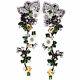 Real Mother Of Pearl Flower Carved Opal Citrine Diopside Earrings 925 Silver
