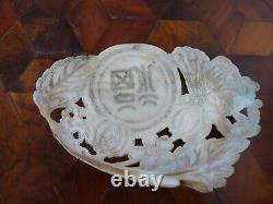 SUPERB ANTIQUE ENGRAVED MOTHER of PEARL ENGRAVED MOTHER-OF-PEARL SHELL