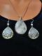 Silpada Sterling Silver Carved And Pierced Mop Pendant Necklace And Earrings Set