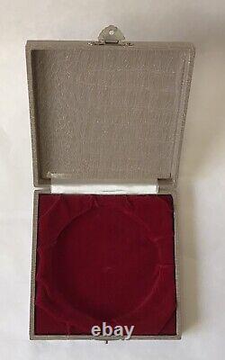 Vintage Carved Mother Of Pearl Compact-With Box-Never Used