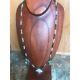 Vtg Zuni Necklace Native American Hand Carved Mother Of Pearl 3 Thunderbird