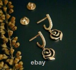 Boucles d'oreilles pour femmes à diamants simulés à taille ronde en or jaune 14 carats plaqué
