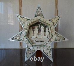 Rare étoile de Bethléem Nativité Mère de la scène de la Nativité en nacre sculptée à la main, cadeau